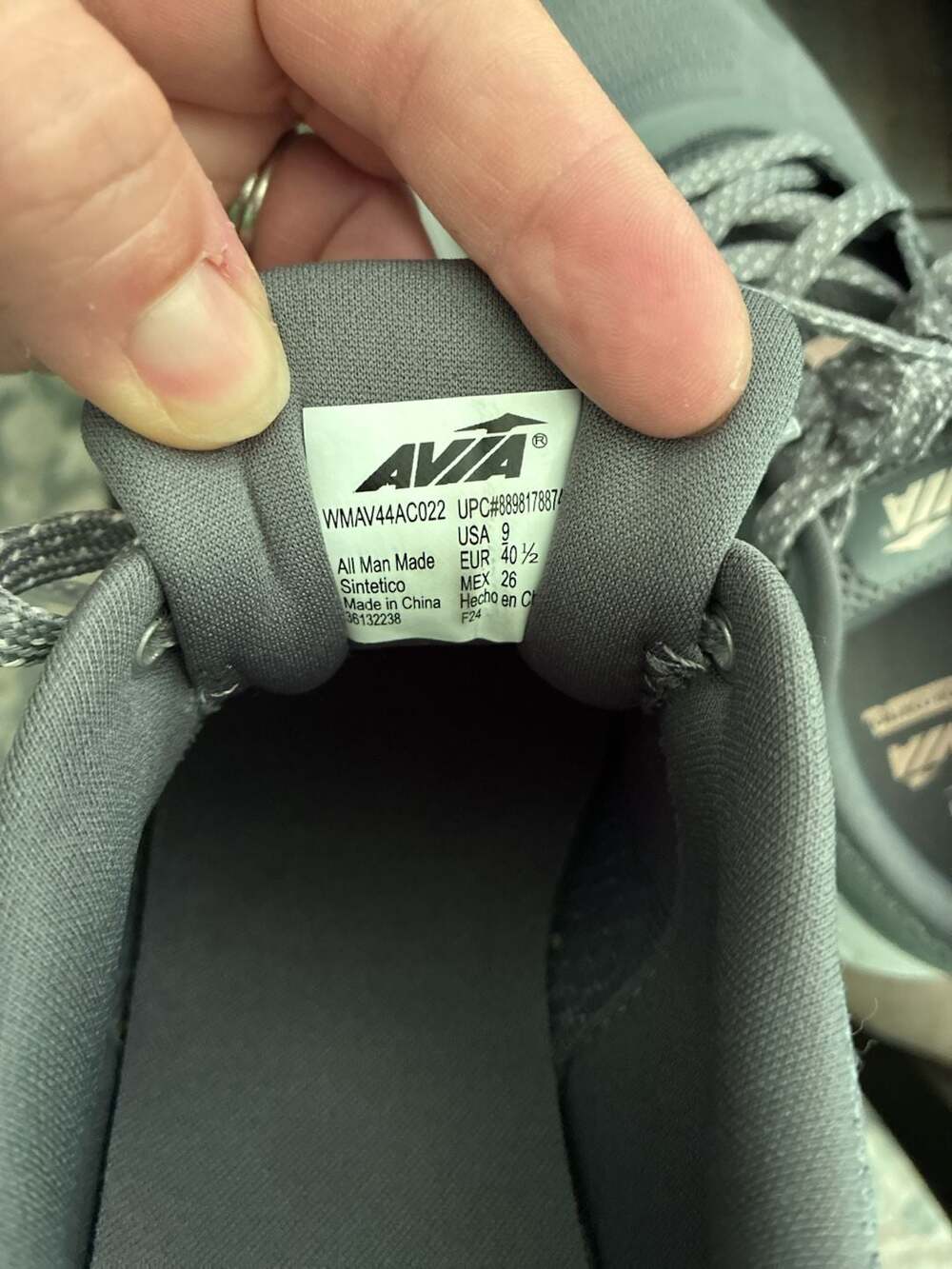 Avia Women's Size 9 Gray Athletic Running Sneakers - Picture 6 of 7
